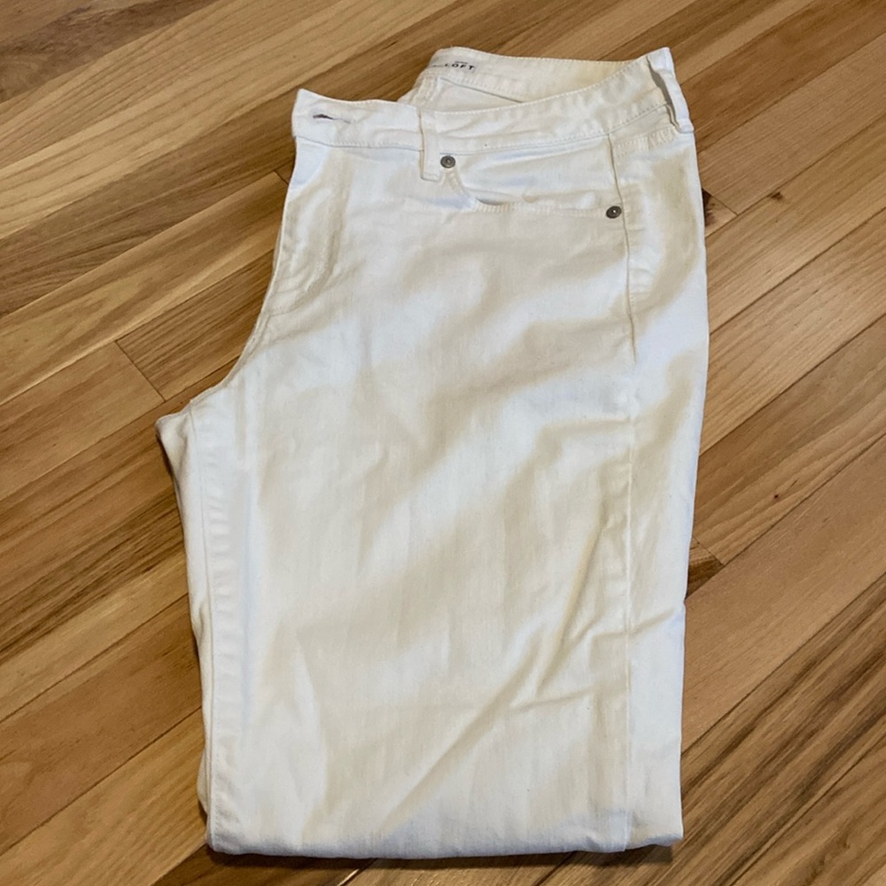 LOFT jeans curvy skinny 10/30 white